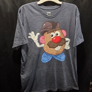 Playful XL Mr. Potato Head T-Shirt Hasbro Heather Gray Novelty Pop Culture Tee
